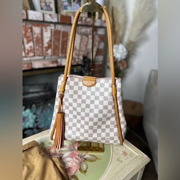 Louis Vuitton Handbags - Rare find Louis Vuitton Propriano Damier Azur Shoulder Tote w/ Tassel ✨